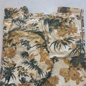 Women’s Anthropology brand, chinos, floral, print with side stripe